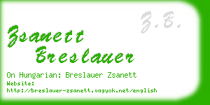 zsanett breslauer business card